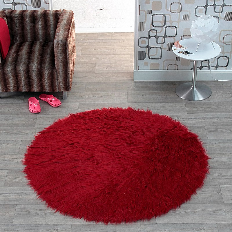 cosy flokati teppich rot 1