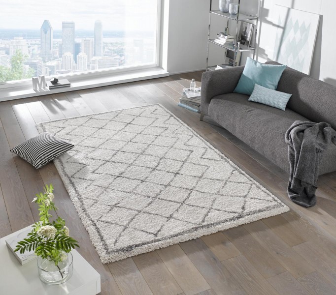 Design Velours Teppich Hochflor Loft Creme Grau Teppiche Design Velours Teppich Hochflor Loft Creme Grau Teppiche
