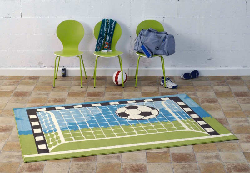 Design Velours Teppich Fußball netz 140×200 cm 102046 Design Velours Teppich Fußball netz 140×200 cm 102046